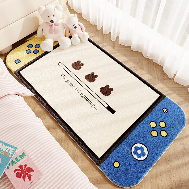 Cute Game Console Gaming Style Soft Floor Mat for Bedroom Living Room Decor