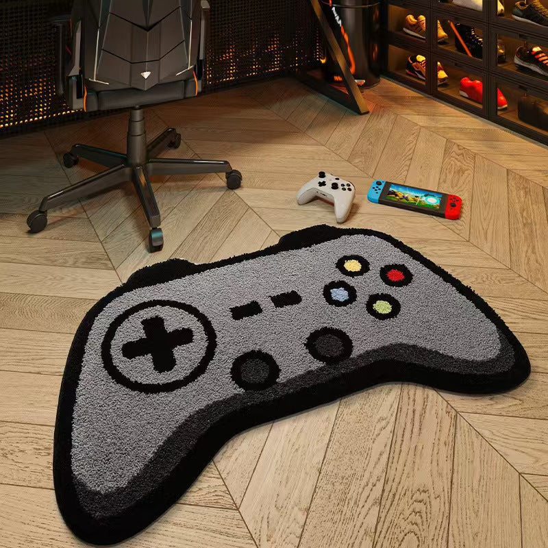 Game Controller Shaped Rug - Plush Gaming Room Carpet for Gamer Decor