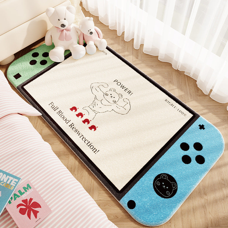 Cute Game Console Gaming Style Soft Floor Mat for Bedroom Living Room Decor